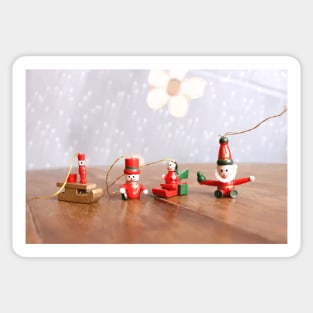 Four Christmas figurines Sticker